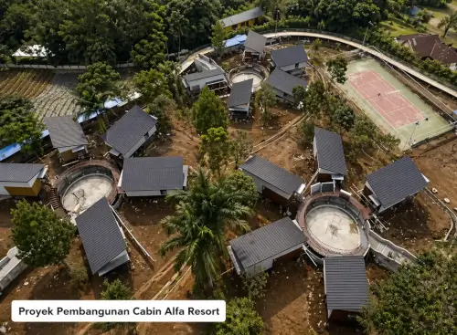 Proyek pembangunan cabin alfa resort