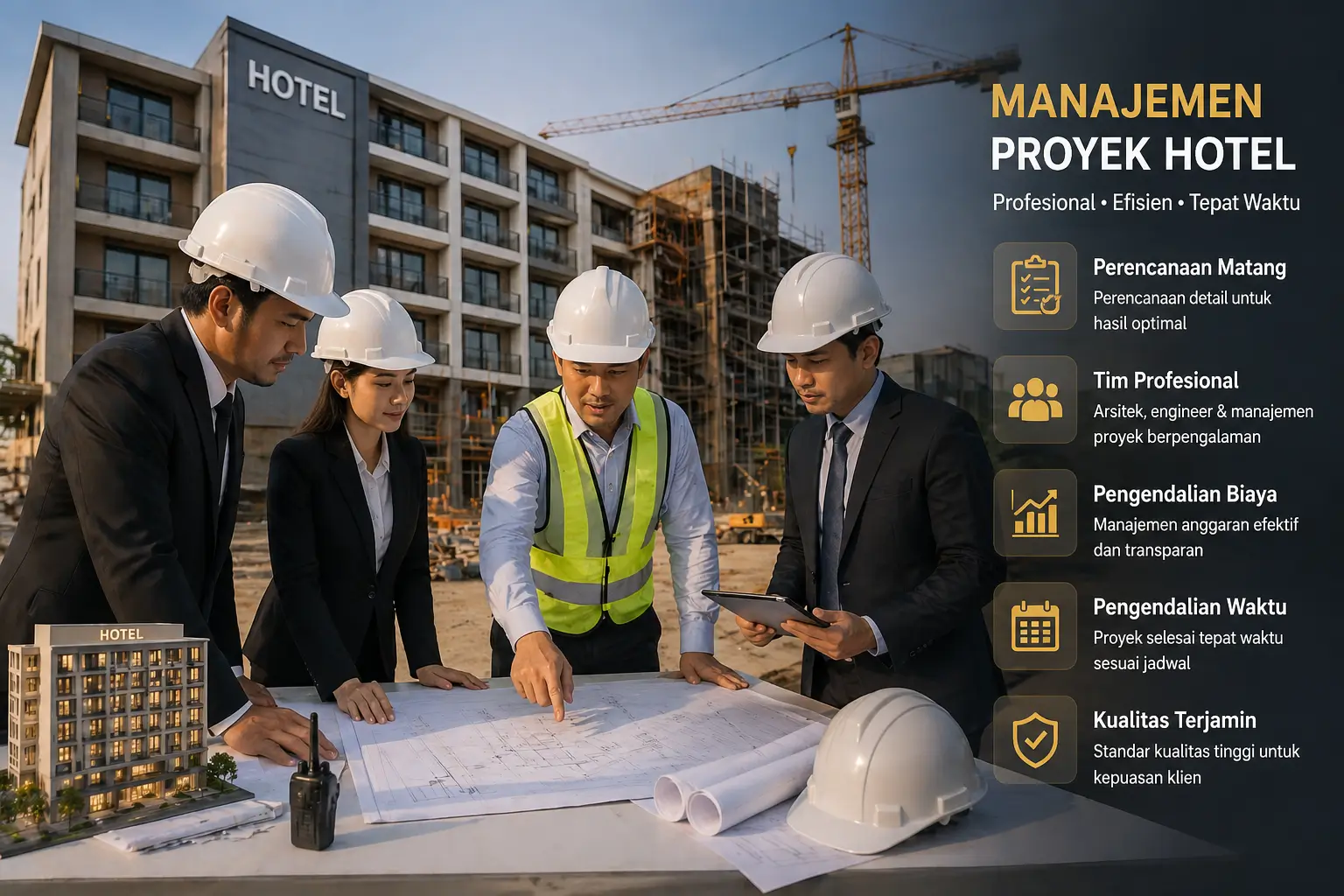 Manajemen proyek hotel profesional