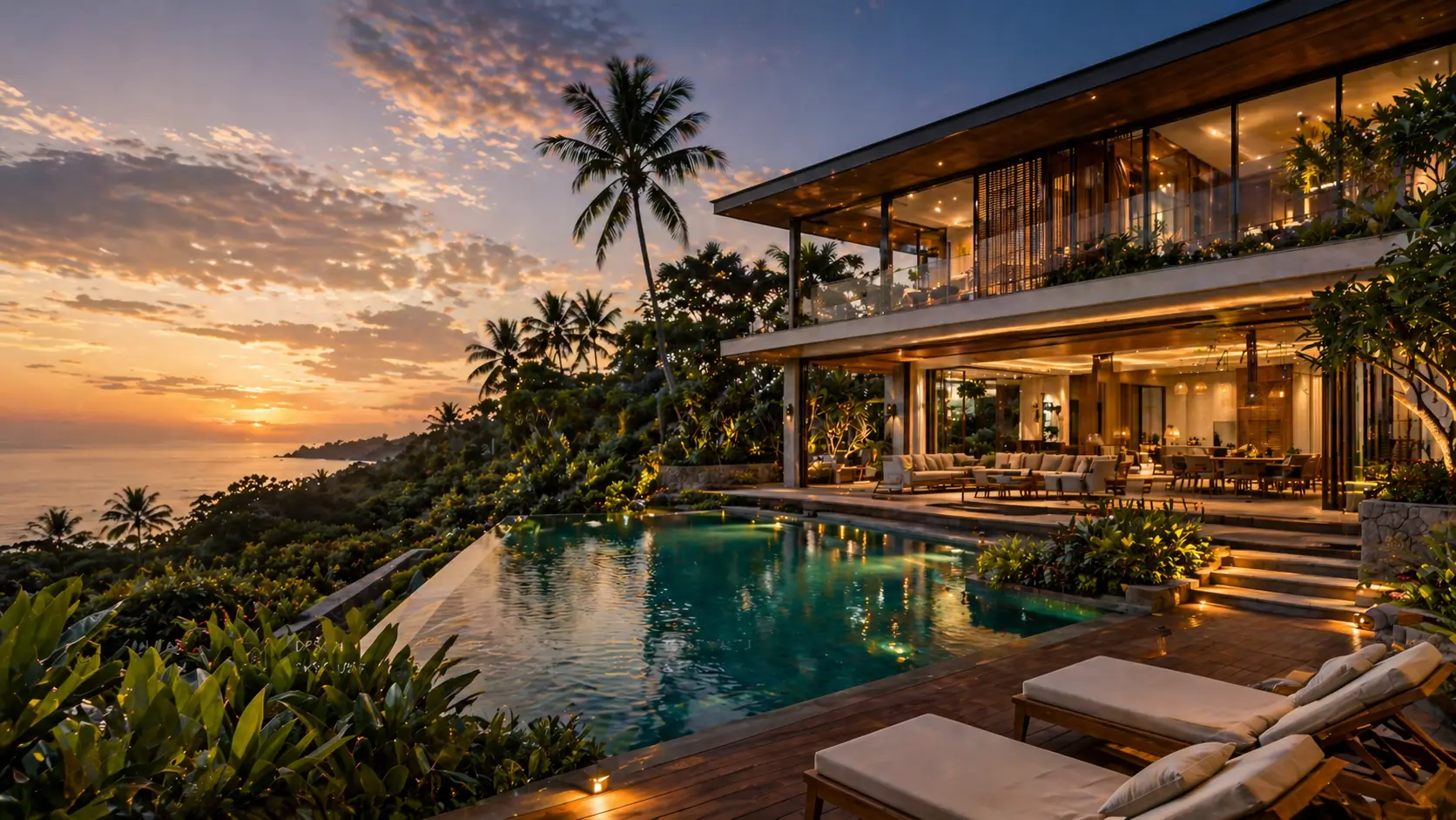 Proyek villa modern dan resort dengan desain eksklusif