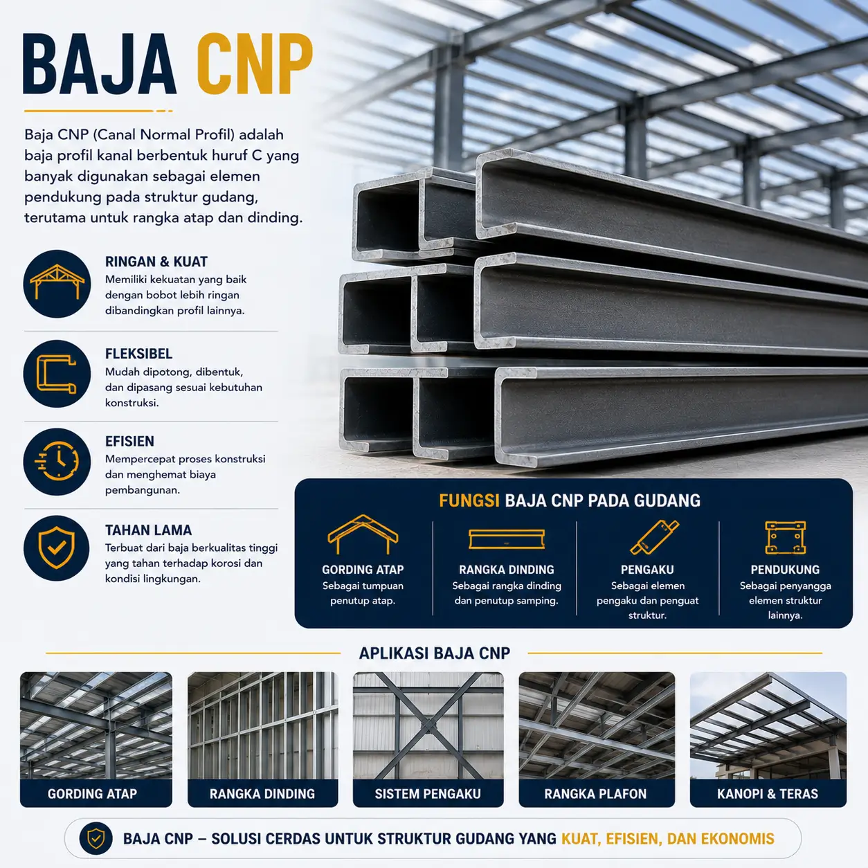 Baja CNP untuk gudang