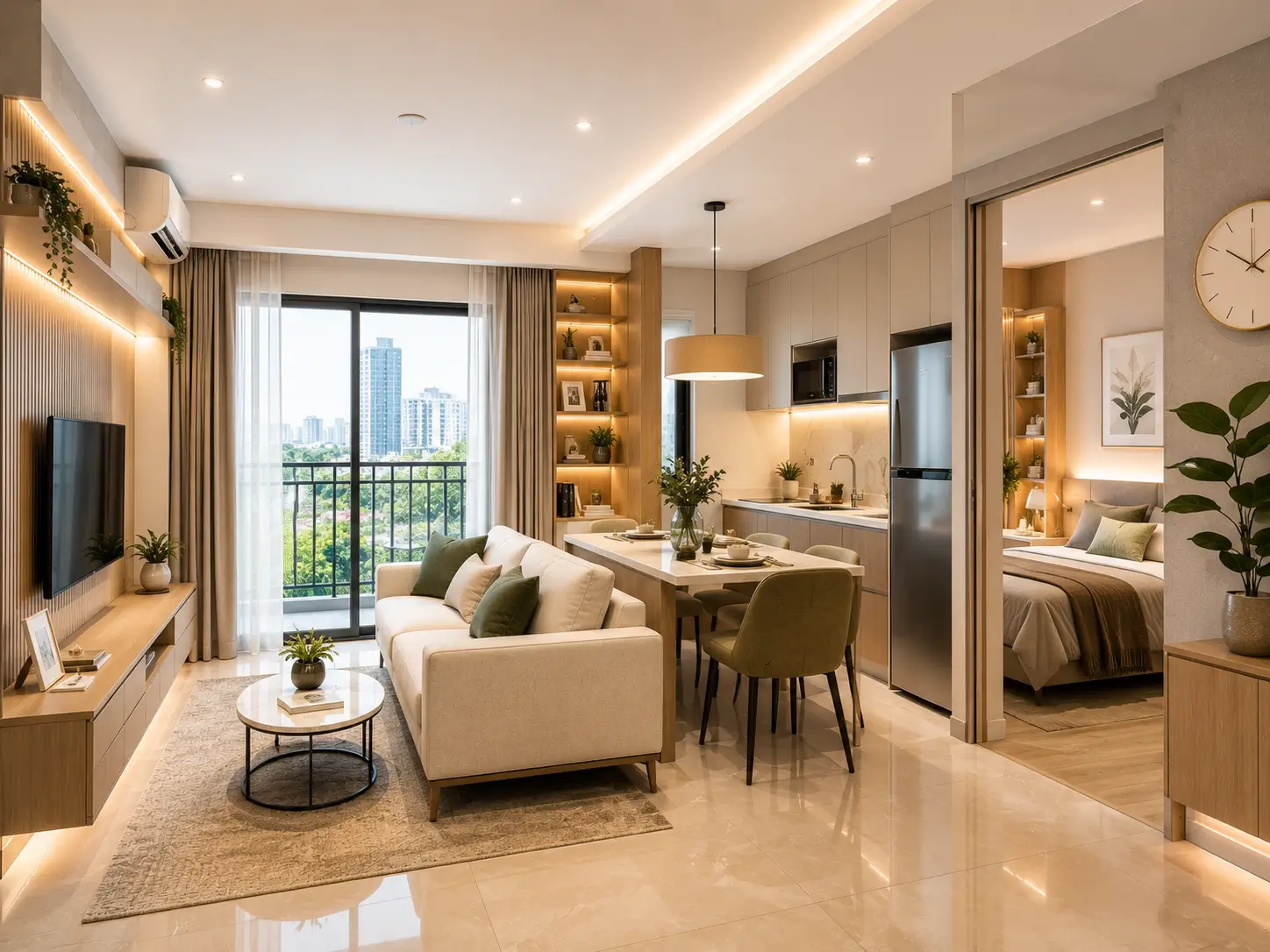 Interior apartemen modern Jakarta