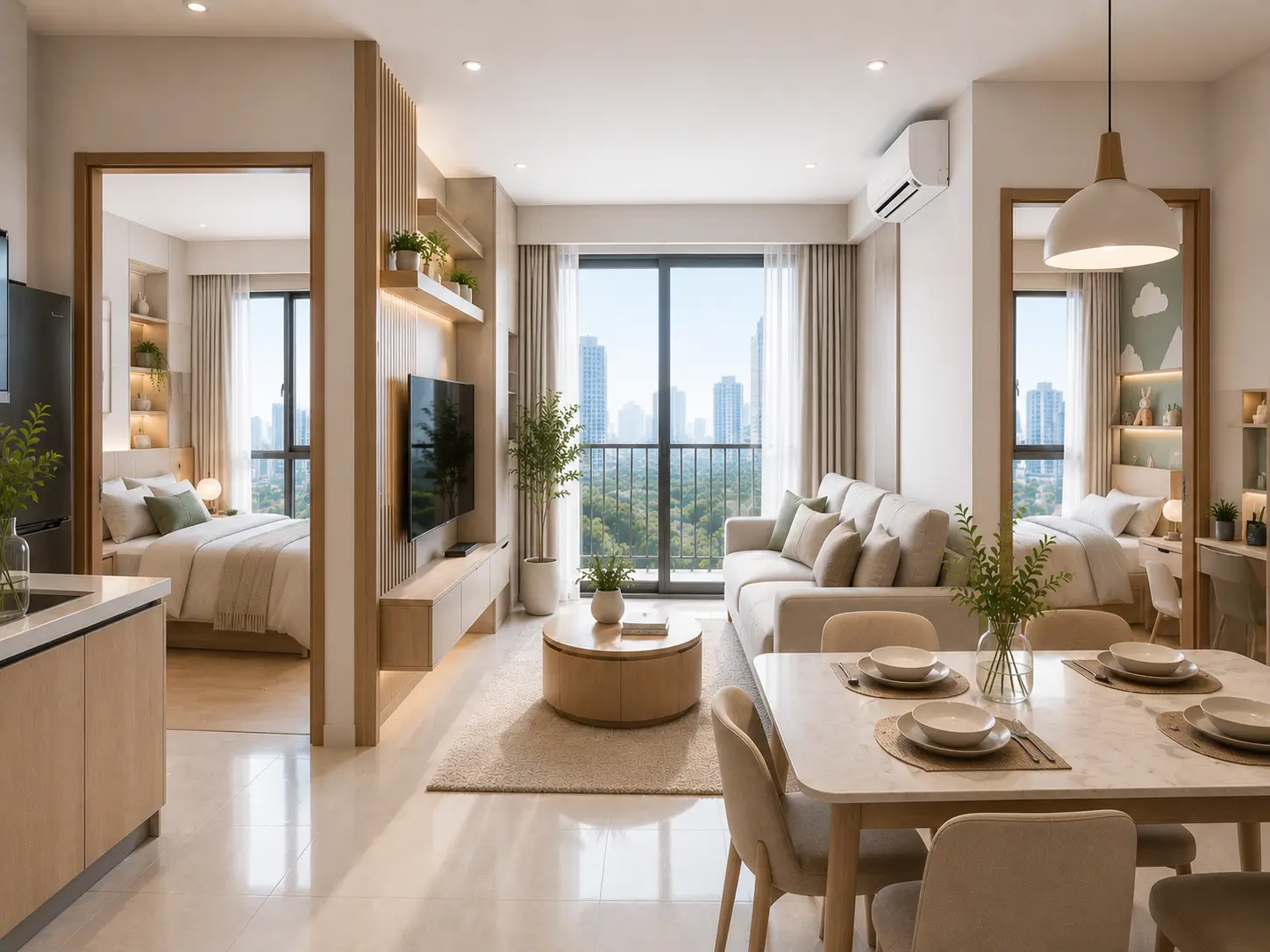 Desain apartemen 2 kamar