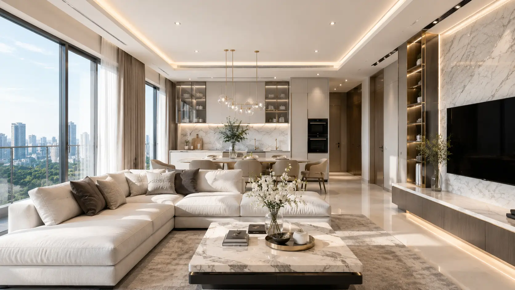 Interior apartemen modern minimalis mewah