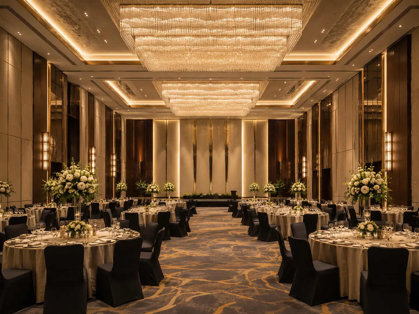 Interior ballroom hotel mewah