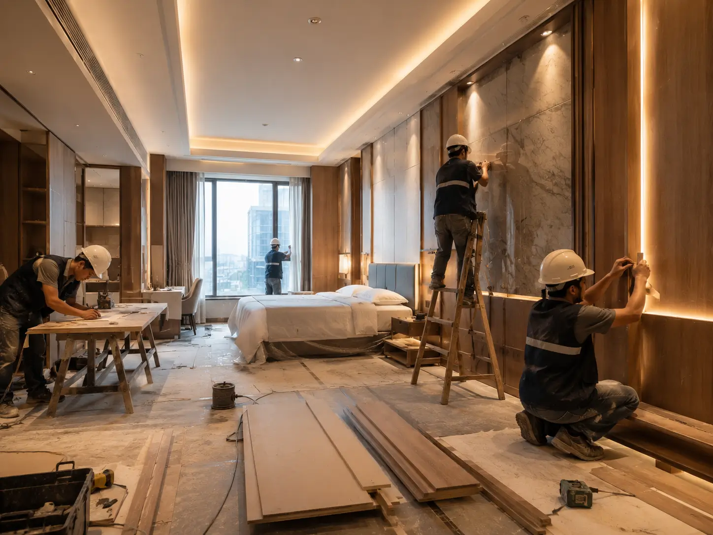 Interior hotel modern mewah hasil kontraktor interior hotel profesional
