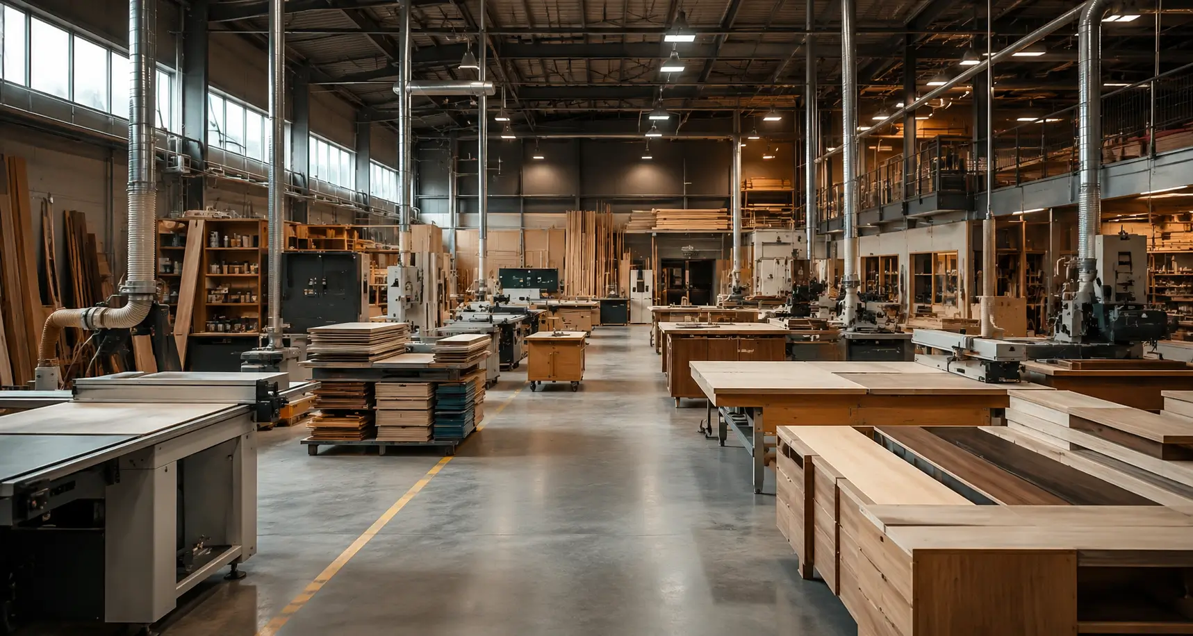 Interior workshop profesional untuk produksi custom furniture