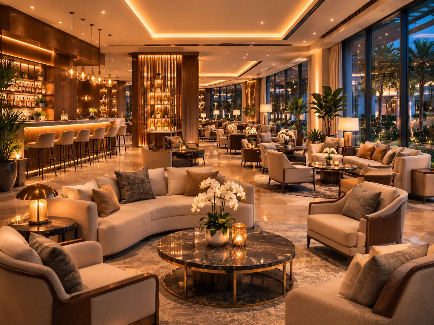 Interior lounge hotel modern