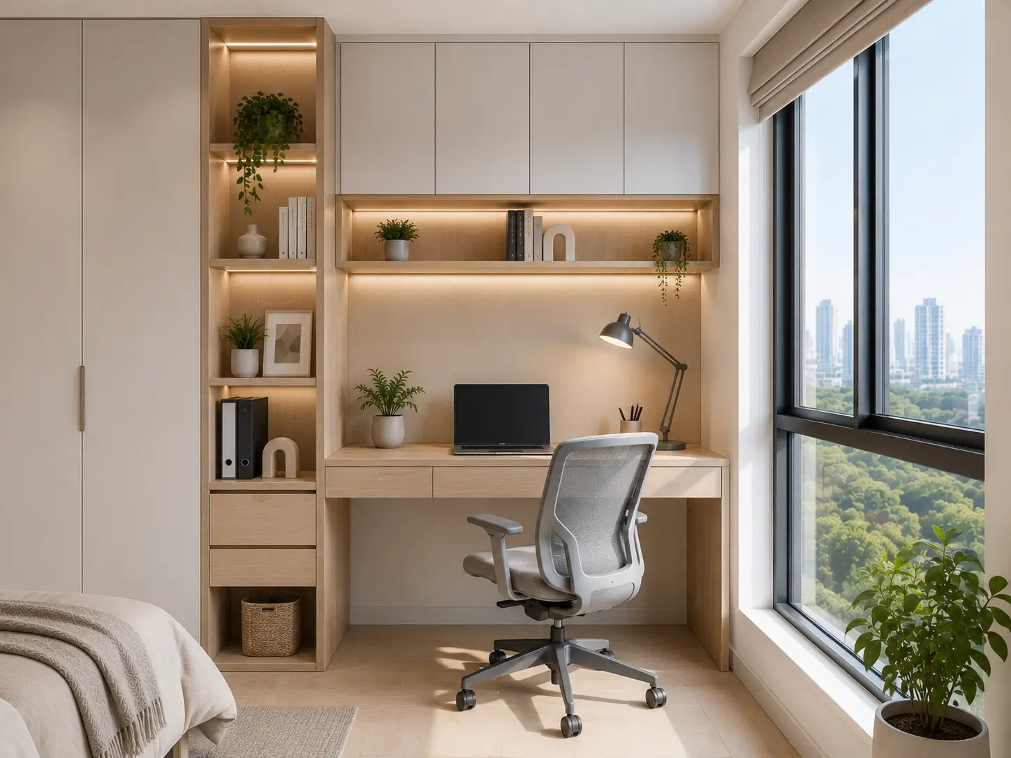 Meja kerja apartemen minimalis