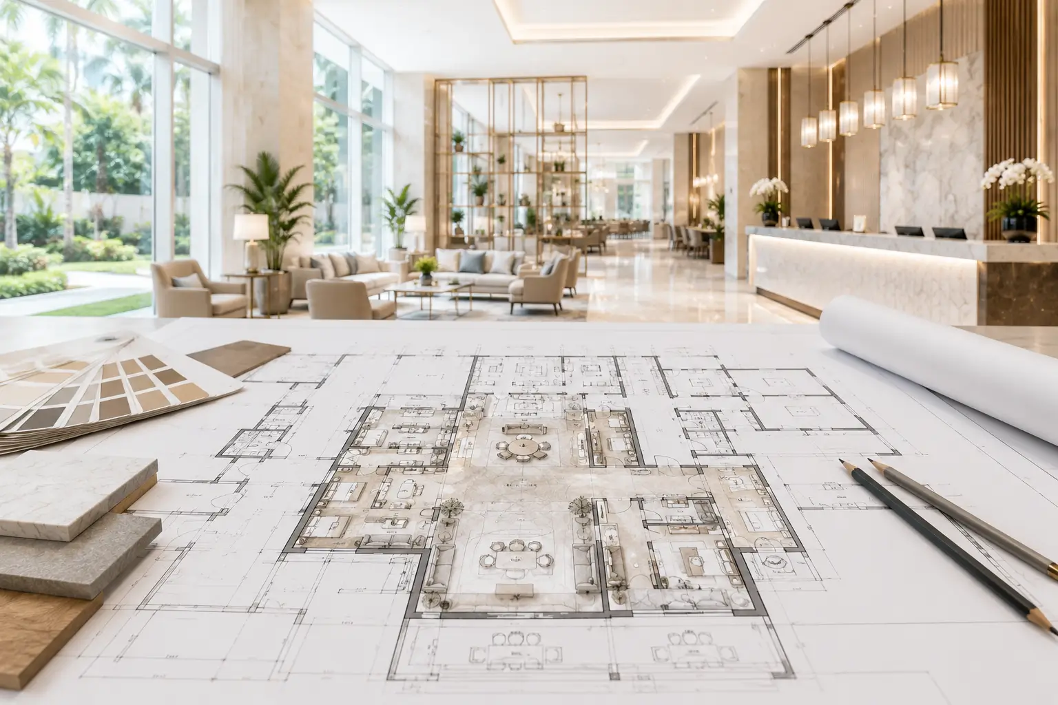 Proyek renovasi hotel dan resort modern