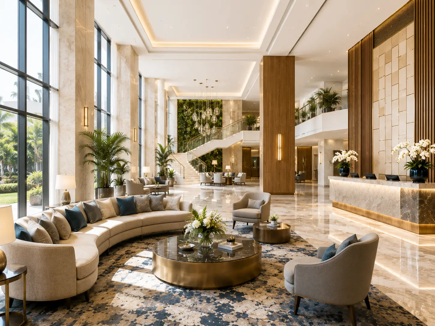 Renovasi lobby hotel elegan
