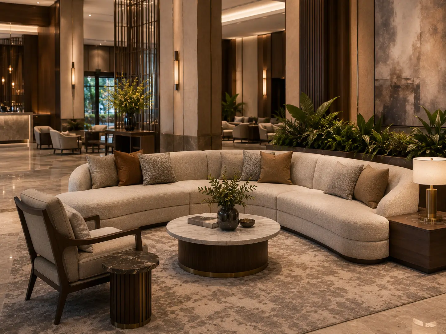 Sofa lounge hotel modern
