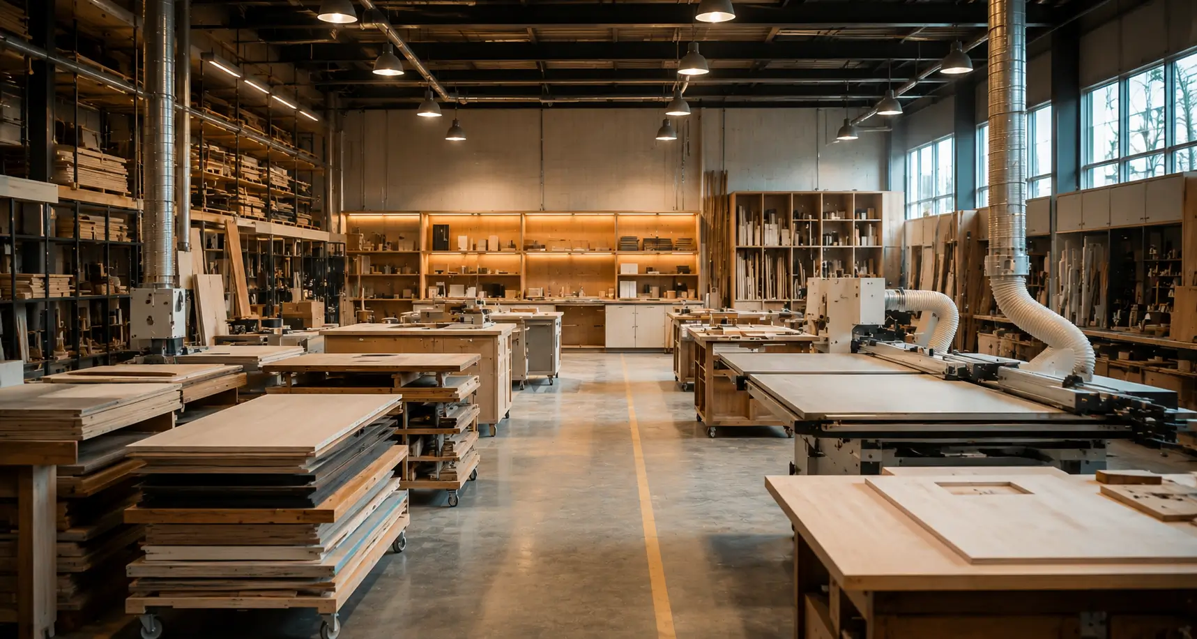 Workshop interior custom furniture modern