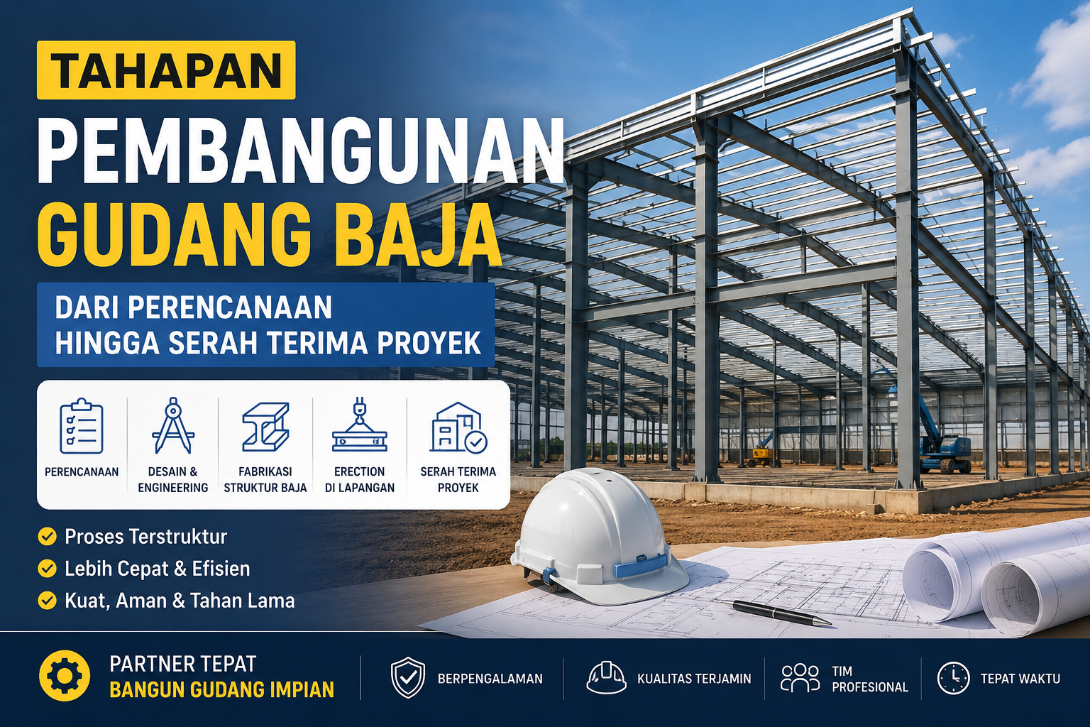 Tahapan Pembangunan Gudang Baja