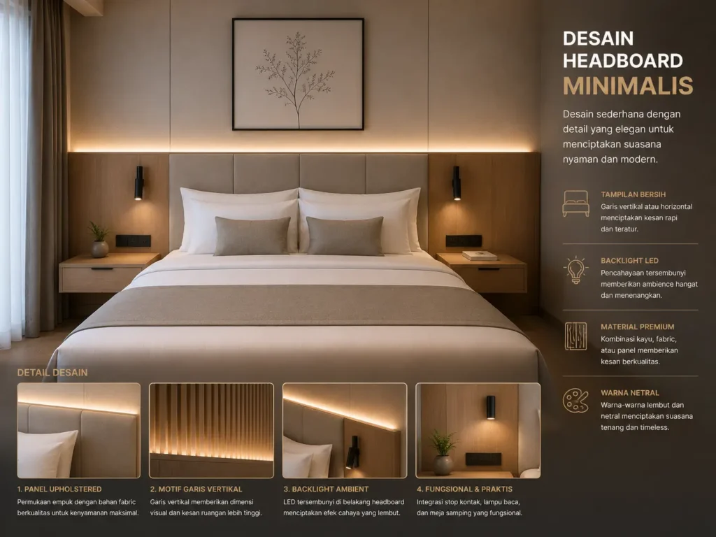 Desain Headboard Minimalis