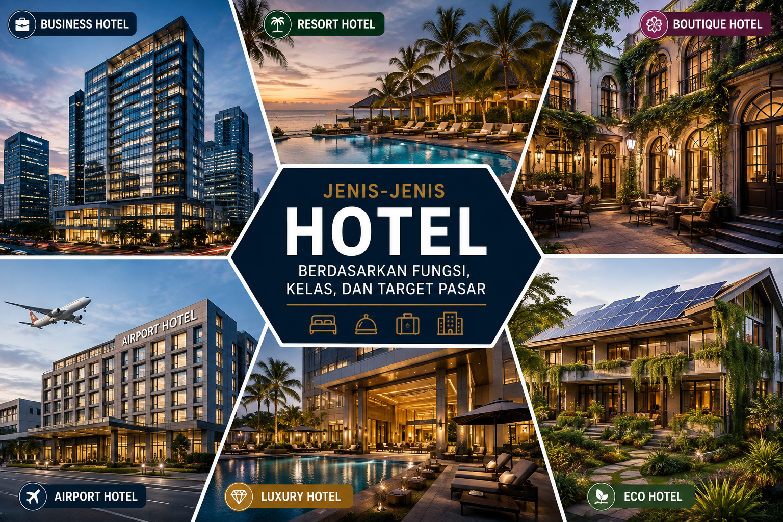 Jenis-Jenis Hotel Berdasarkan Fungsi, Kelas, dan Target Pasar