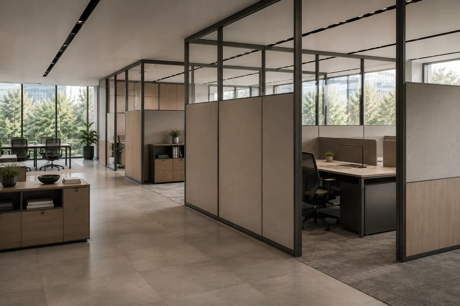 Partition dan workspace system furniture kantor