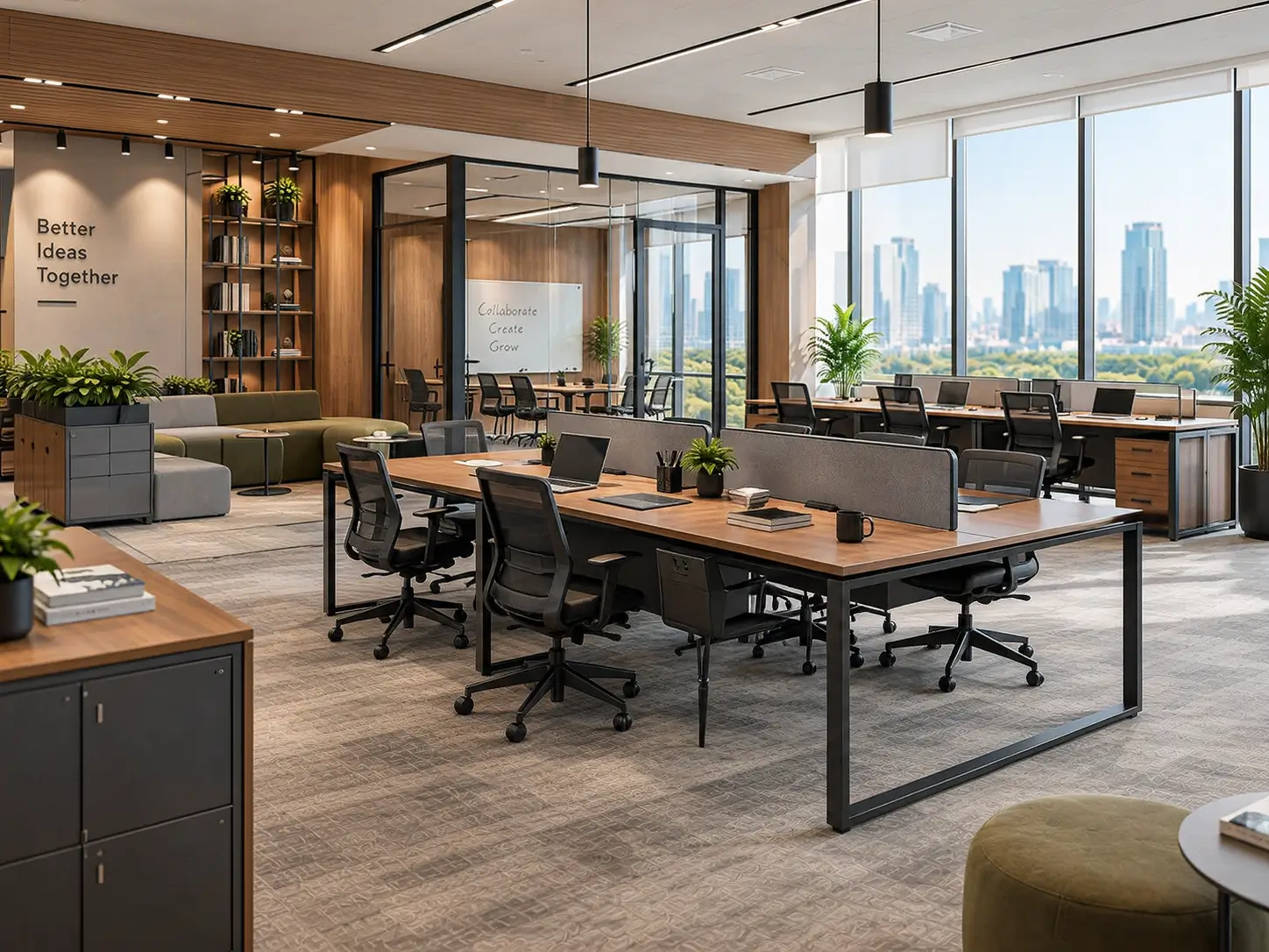 Workstation dan furniture pendukung coworking space